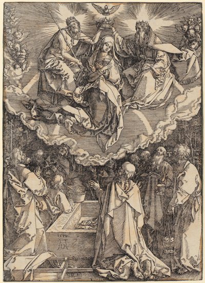 Jeesuksen tuominen temppeliin, lehti 13 sarjasta "Marian elämä" tekijältä Albrecht Dürer