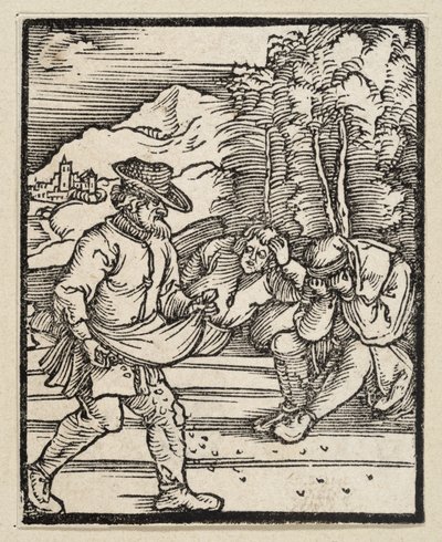 Vertaus vihollisesta, joka kylvää rikkaviljaa (teoksesta Postilla, 43 puupiirrosta) tekijältä Albrecht Dürer