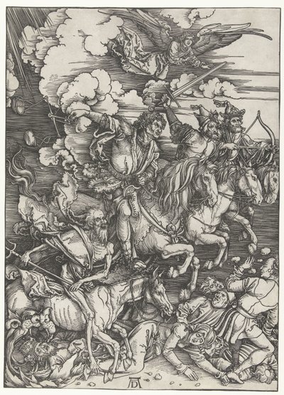 Apokalypsin neljä ratsumiestä tekijältä Albrecht Dürer