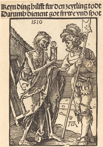 Kuolema ja Lansquenet tekijältä Albrecht Dürer