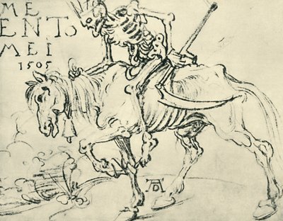 Kuolon ratsastus, 1505, 1943. tekijältä Albrecht Dürer