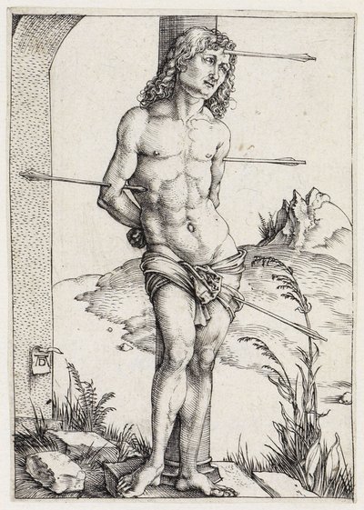Pyhä Sebastian pylvääseen sidottuna tekijältä Albrecht Dürer