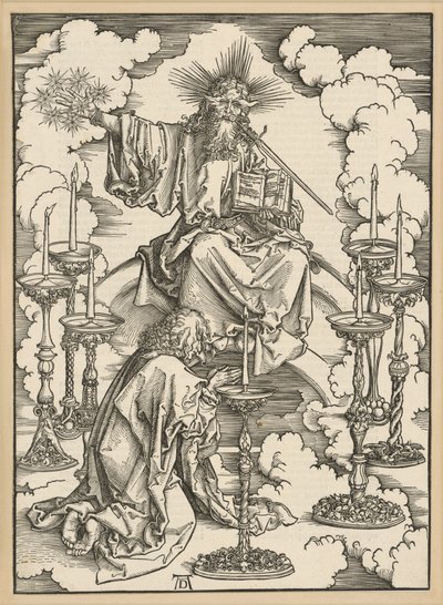 Näky seitsemästä lampunjalasta (Ilmestyskirja) tekijältä Albrecht Dürer