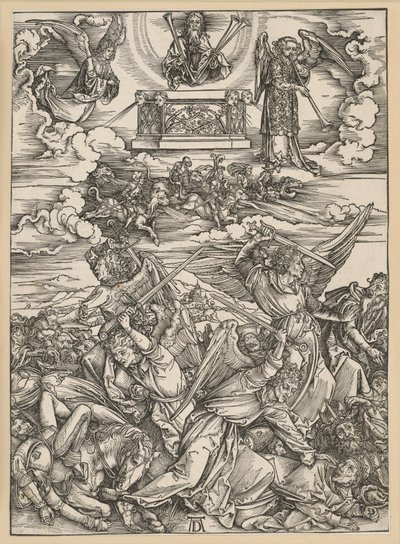 Neljä koston enkeliä (Apokalypsi) tekijältä Albrecht Dürer