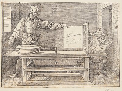Piirtäjä piirtää luutua tekijältä Albrecht Dürer