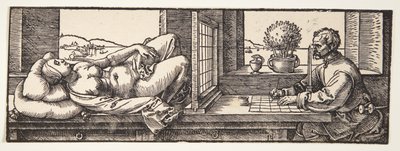 Piirtäjä piirtää alaston tekijältä Albrecht Dürer