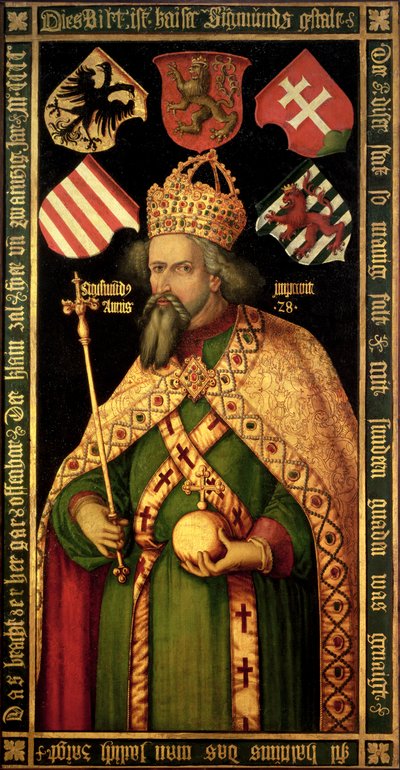 Keisari Sigismund, Pyhän Rooman keisari, Unkarin ja Böömin kuningas (1368-1437), n. 1600 tekijältä Albrecht Dürer