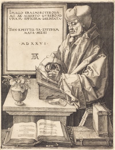 Erasmus Rotterdamilainen tekijältä Albrecht Dürer