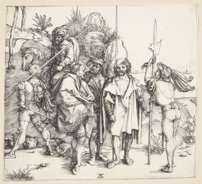 Cinc lansquenets i un finlandès oriental tekijältä Albrecht Dürer