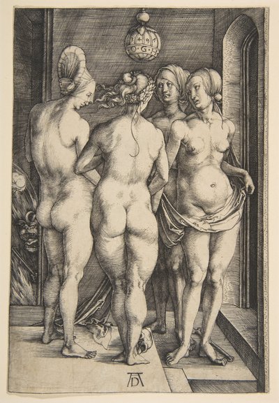 Neljä alaston naista, 1497. tekijältä Albrecht Dürer