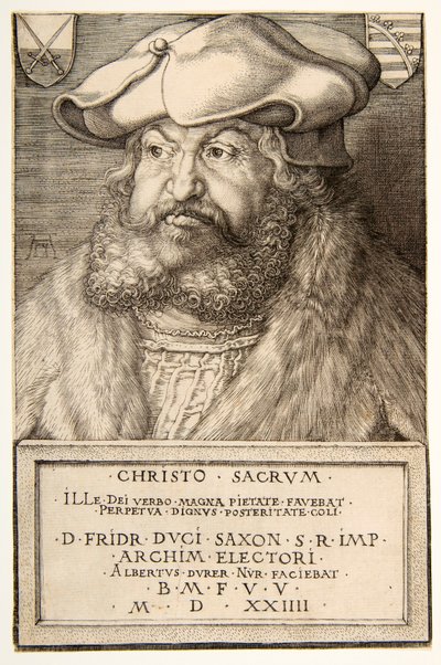 Frederick Viisas, Saksin vaaliruhtinas, pubi. 1524. tekijältä Albrecht Dürer