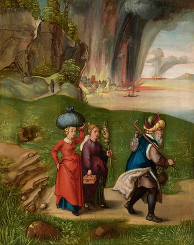 Saksa: Lot ja hänen tyttärensä Lot ja hänen tyttärensä. tekijältä Albrecht Dürer