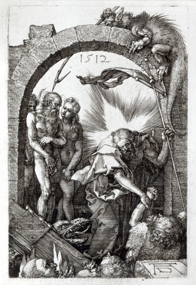 Harrowing of Hell tai Kristuksen laskeutuminen Limboon, 1512 tekijältä Albrecht Dürer