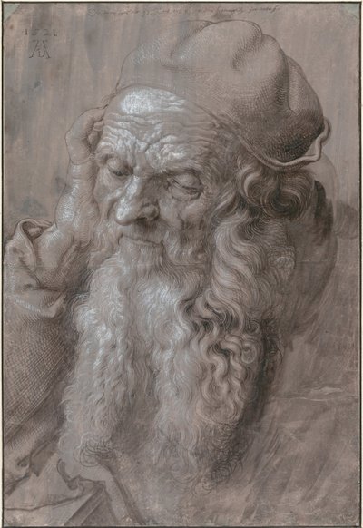 Vanhan miehen pää, 1521 tekijältä Albrecht Dürer