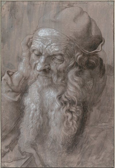 Vanhan miehen pää, 1521 tekijältä Albrecht Dürer