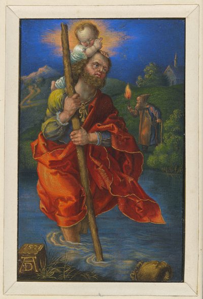 Pyhä Kristoffer, katse oikealle tekijältä Albrecht Dürer