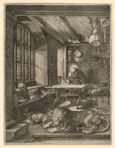 Pyhä Hieronymus työhuoneessaan tekijältä Albrecht Dürer