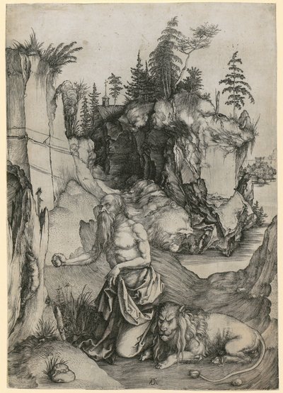 Pyhä Hieronymus autiomaassa tekijältä Albrecht Dürer