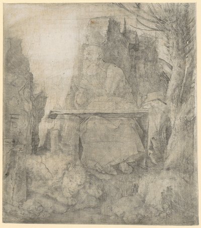 Pyhä Hieronymus pajupuun vieressä tekijältä Albrecht Dürer