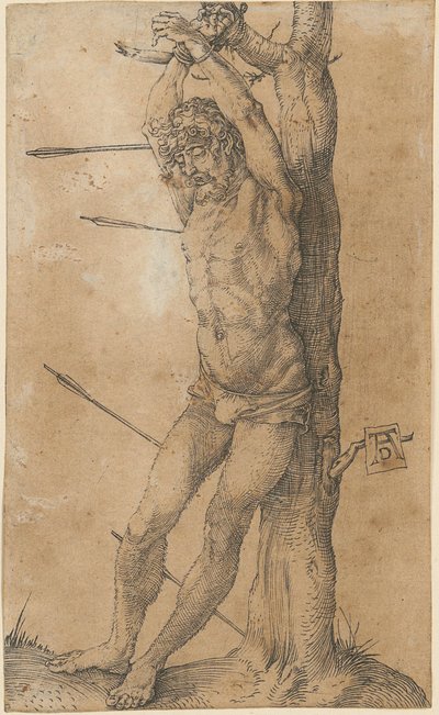 Pyhä Sebastian puun luona tekijältä Albrecht Dürer