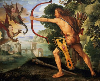 Hercules ja Stymphalian linnut, 1600 tekijältä Albrecht Dürer