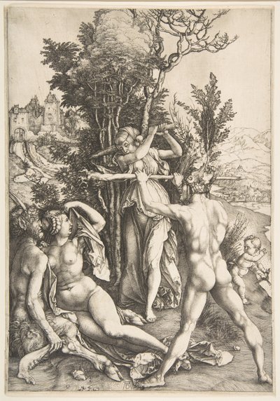 Herkules tienhaarassa tekijältä Albrecht Dürer