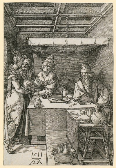 Herodias ottaa vastaan Johannesin pään tekijältä Albrecht Dürer