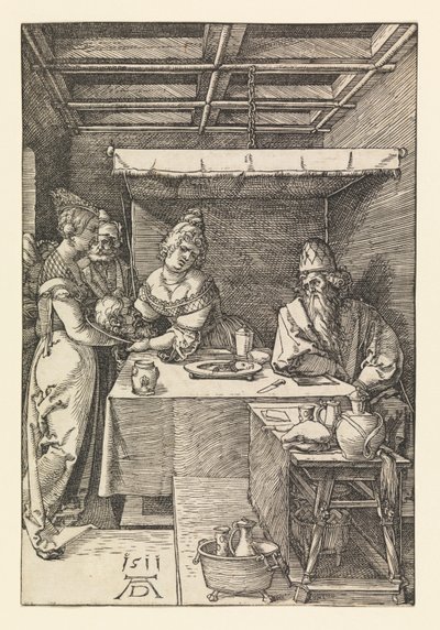 Herodias Johannes Kastajan pään kanssa tekijältä Albrecht Dürer