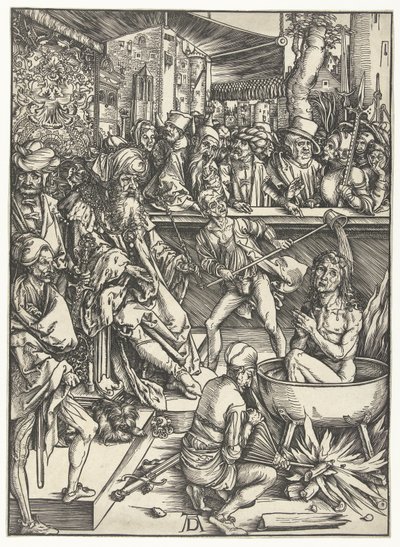 Evankelista Johannes marttyyrikuolema tekijältä Albrecht Dürer