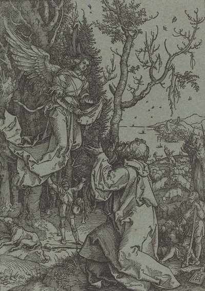 Joakim ja enkeli, n. 1504. tekijältä Albrecht Dürer