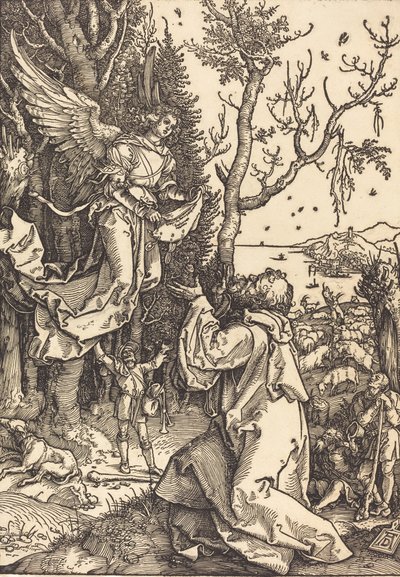 Joakim ja enkeli, n. 1504. tekijältä Albrecht Dürer