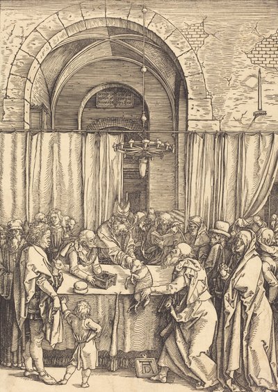 Joakimin tarjous hylätty, n. 15041505. tekijältä Albrecht Dürer