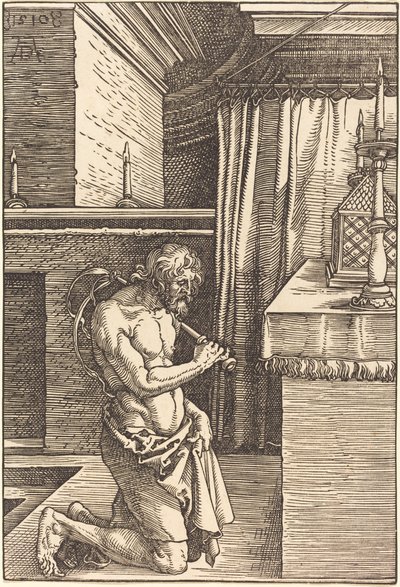 Kuningas Daavid tekee parannuksen tekijältä Albrecht Dürer