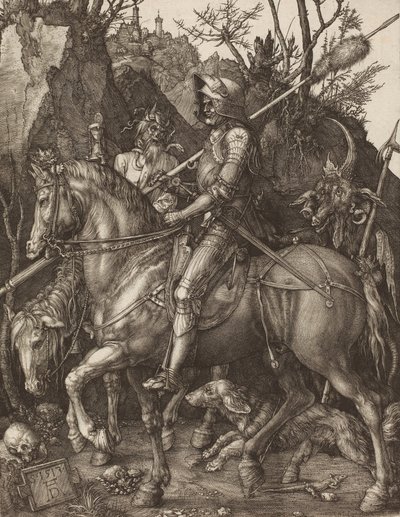 Ritari, kuolema ja paholainen, 1513. tekijältä Albrecht Dürer