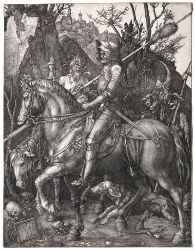 Ritari, kuolema ja paholainen, 1513. tekijältä Albrecht Dürer