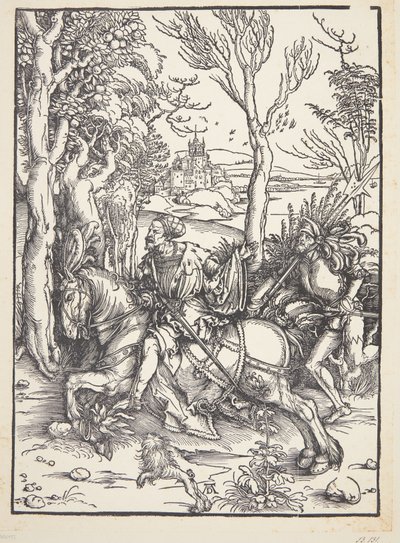 Ritari ja lansquenet tekijältä Albrecht Dürer