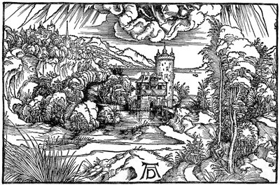 Maisema, 1498, 1936 tekijältä Albrecht Dürer