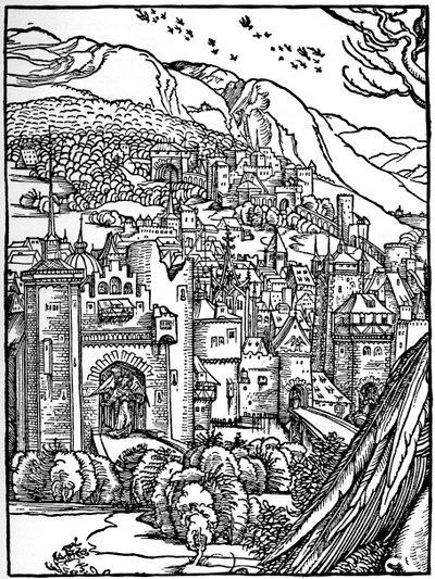Maisema, 1498, 1936 tekijältä Albrecht Dürer