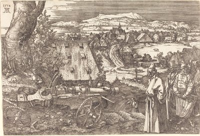 Maisema tykin kanssa, 1518 tekijältä Albrecht Dürer