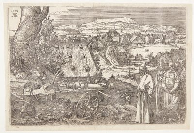 Maisema kaanonin kanssa tekijältä Albrecht Dürer