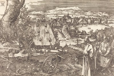 Maisema tykin kanssa, 1518. tekijältä Albrecht Dürer