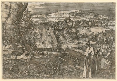 Maisema, jossa on tykki tekijältä Albrecht Dürer