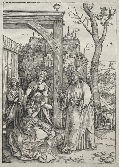 Neitsyen elämä:  Kristus jättää äitinsä tekijältä Albrecht Dürer