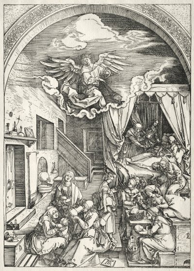 Neitsyen elämä: Neitsyen syntymä, 1504-1505. tekijältä Albrecht Dürer