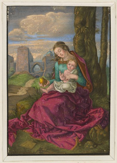 Maria, lapsi ja päärynä tekijältä Albrecht Dürer