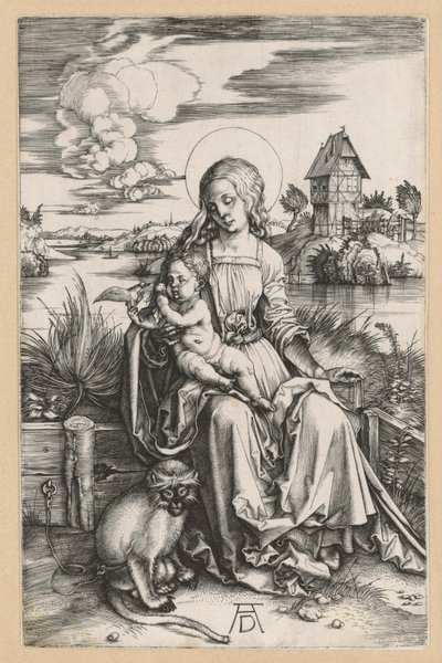 Maria, lapsi ja merikissa tekijältä Albrecht Dürer