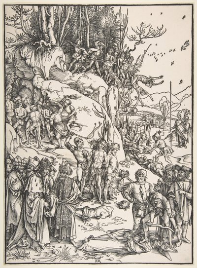 Kymmenentuhannen marttyyrikuolema.n.d. tekijältä Albrecht Dürer