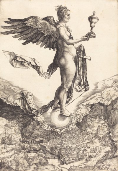 Nemesis Suuri onni, n. 15011502. tekijältä Albrecht Dürer