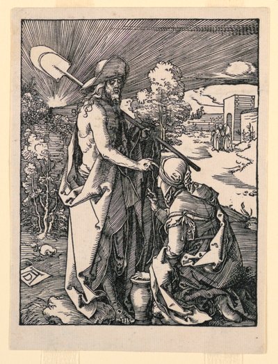 Noli me Tangere (Kristus ilmestyy Maria Magdalenalle), Pikku Passion -sarjasta tekijältä Albrecht Dürer
