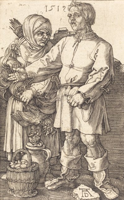 Talonpoikapariskunta torilla, 1519. tekijältä Albrecht Dürer